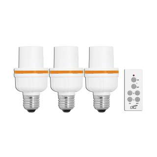 E27 grlo z daljinskim upravljalnikom 3 kos