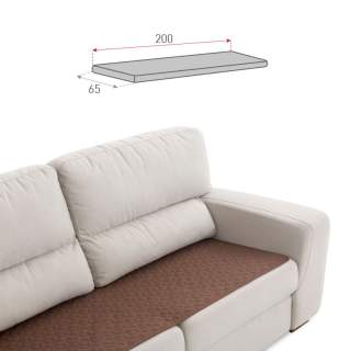 Vodoodbojna podloga za sedežno garnituro - topper 65 x 200cm rjava