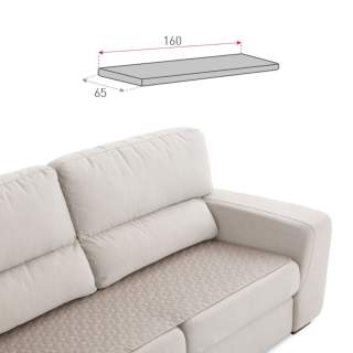 Vodoodbojna podloga za sedežno garnituro - topper 65 x 160cm bež