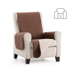 Dvostransko pregrinjalo za fotelj - enosed 55x200 cm bež / rjava EU kvaliteta