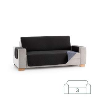 Dvostransko pregrinjalo za kavč - trosed 160x200 cm črna / temno siva EU kvaliteta
